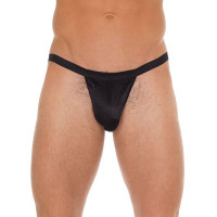 Mens Black GString With Black Pouch Mens Black GString With Black Pouch