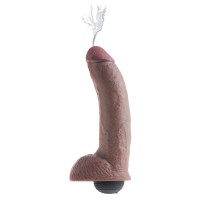 King Cock 9 Inch Squirting Cock With Balls Br...